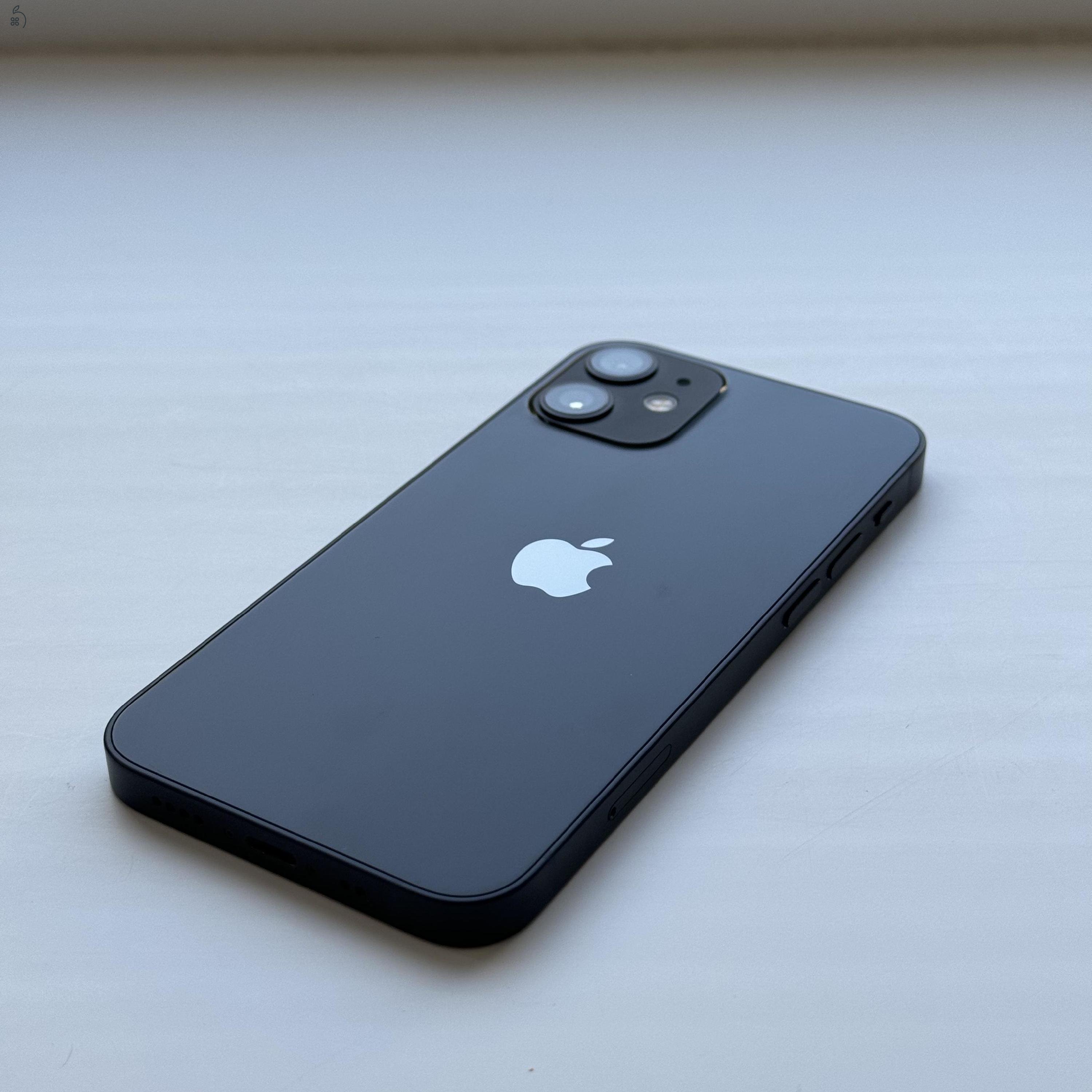 GYÖNYÖRŰ iPhone 12 mini 128GB Black - Kártyfüggetlen, 1 ÉV GARANCIA, 82% Akkumulátor