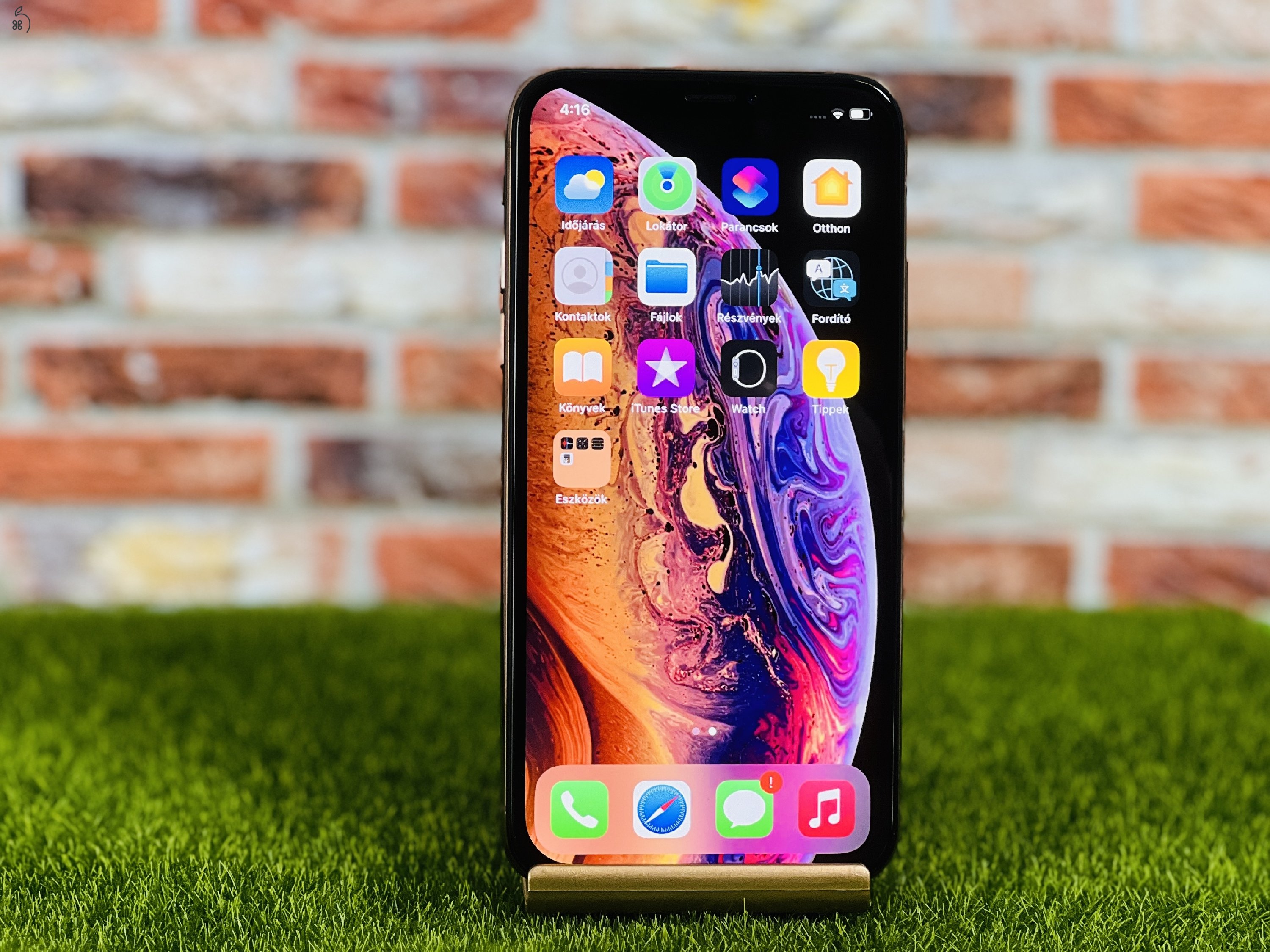 Eladó iPhone XS 64 GB Gold 100% aksi szép állapotú - 12 HÓ GARANCIA - 1623