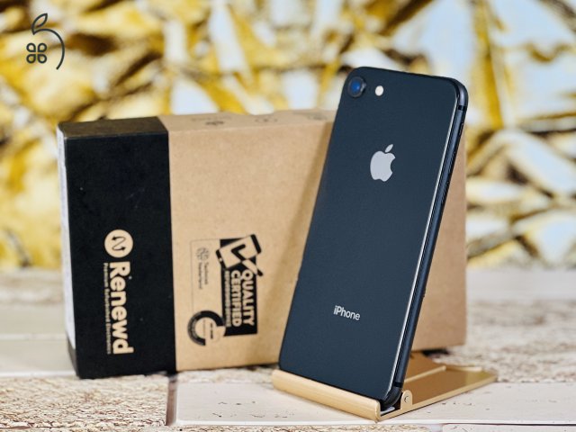 Eladó Felújított Renewd iPhone 8 64 GB Space Gray 100% aksi szép állapotú - 12 HÓ GARANCIA - W049 - 27% ÁFA-s