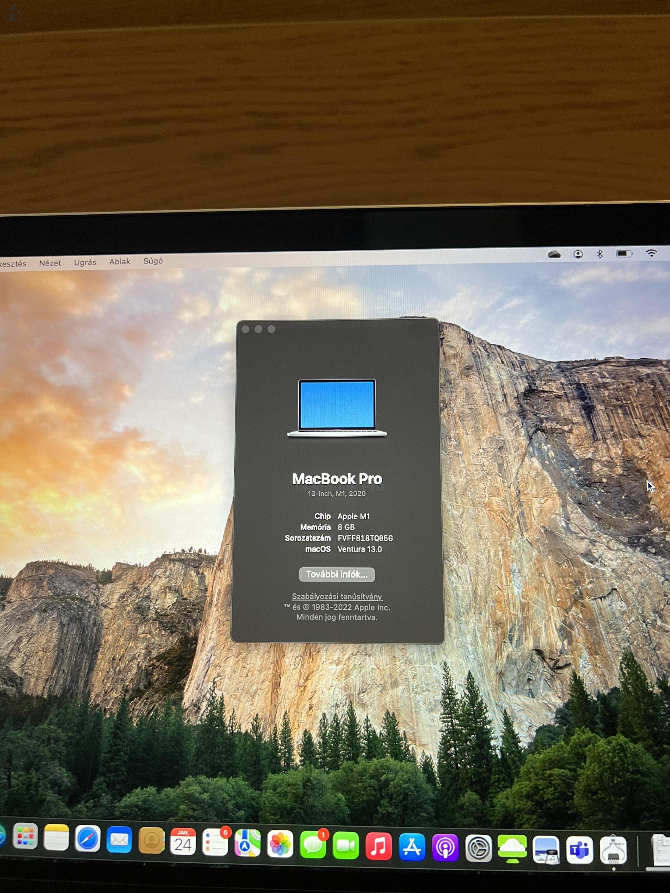 Hibátlan MacBook Pro 2020 „13 M1 256GB  Garanciával Számlával/  Ajándék Magic Mouse 3