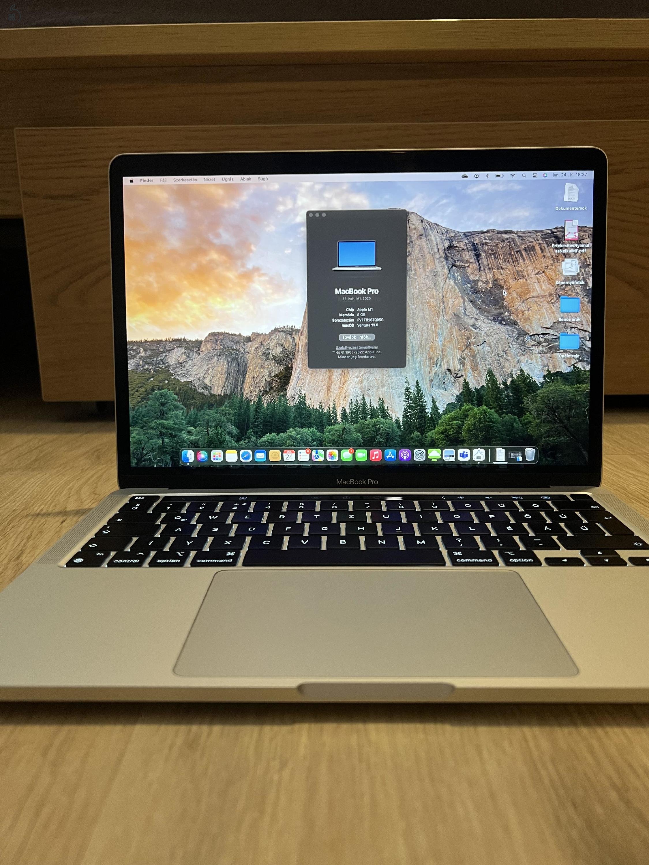 Hibátlan MacBook Pro 2020 „13 M1 256GB  Garanciával Számlával/  Ajándék Magic Mouse 3