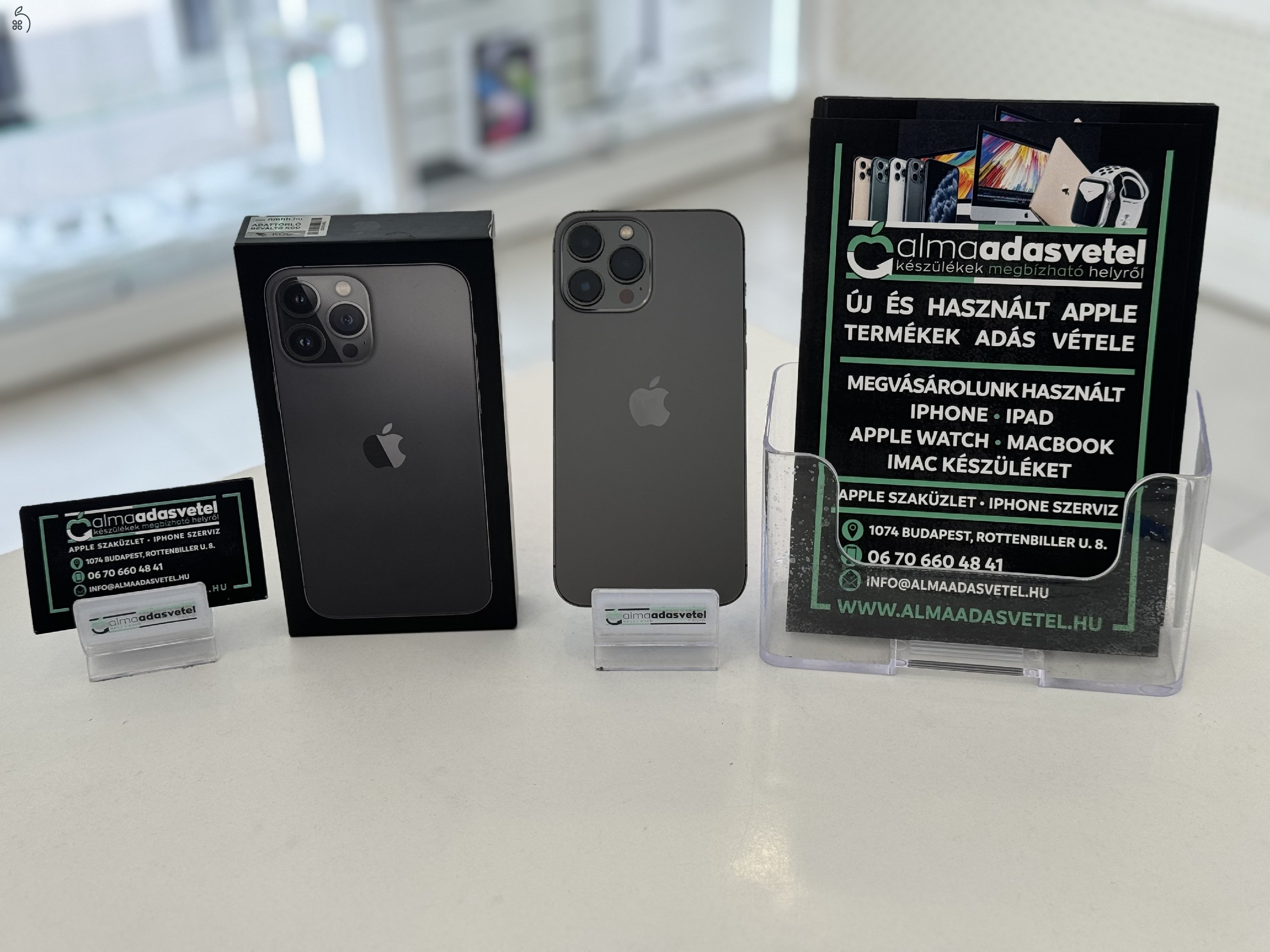 iPhone 13 Pro Max 128GB Független/Mint Az Új/1 hónap gar./Akku 90%/p3461