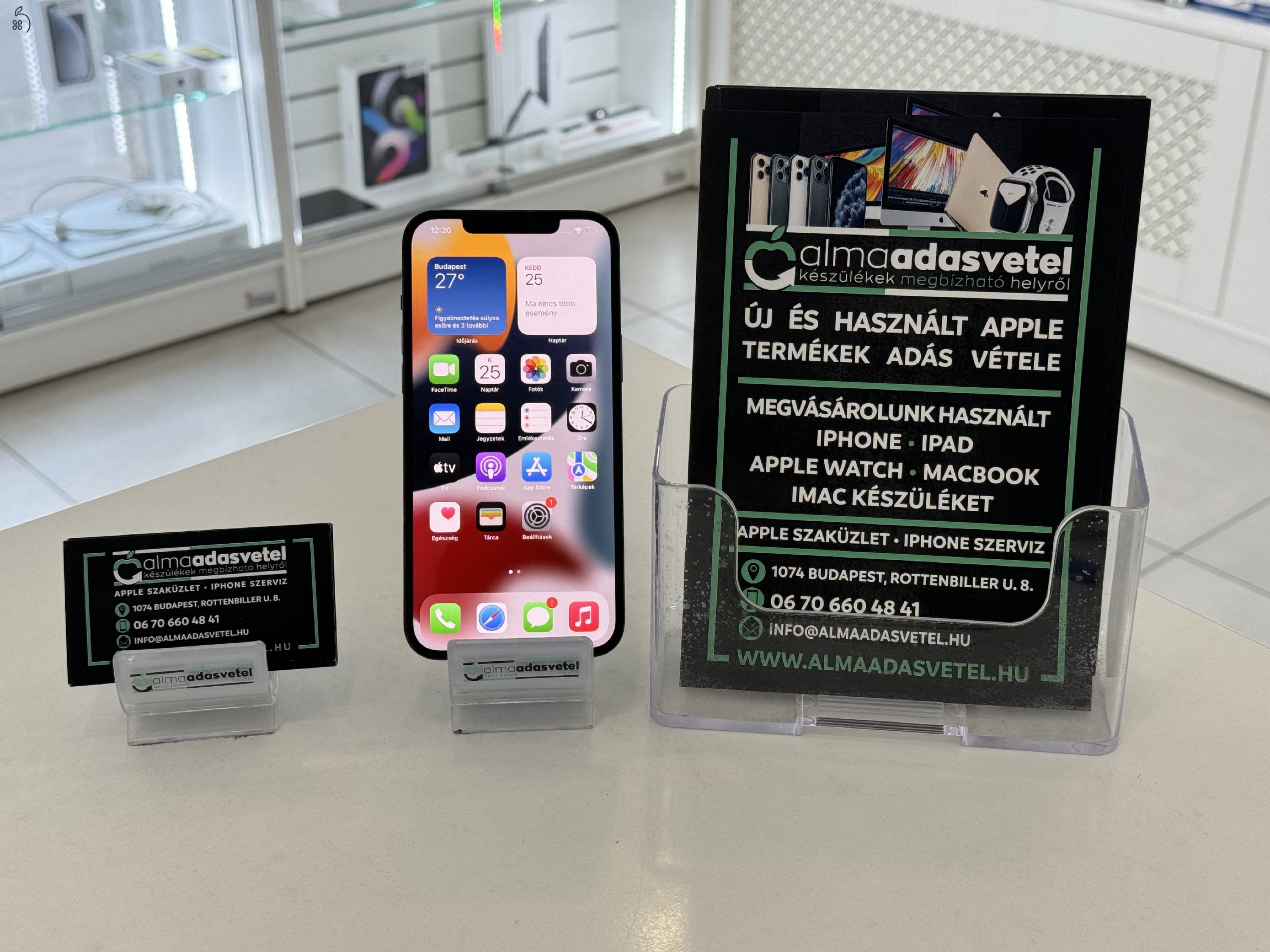 iPhone 12 Pro Max 128GB Kék Yettel/Karcmentes/1 hónap gar./p3463