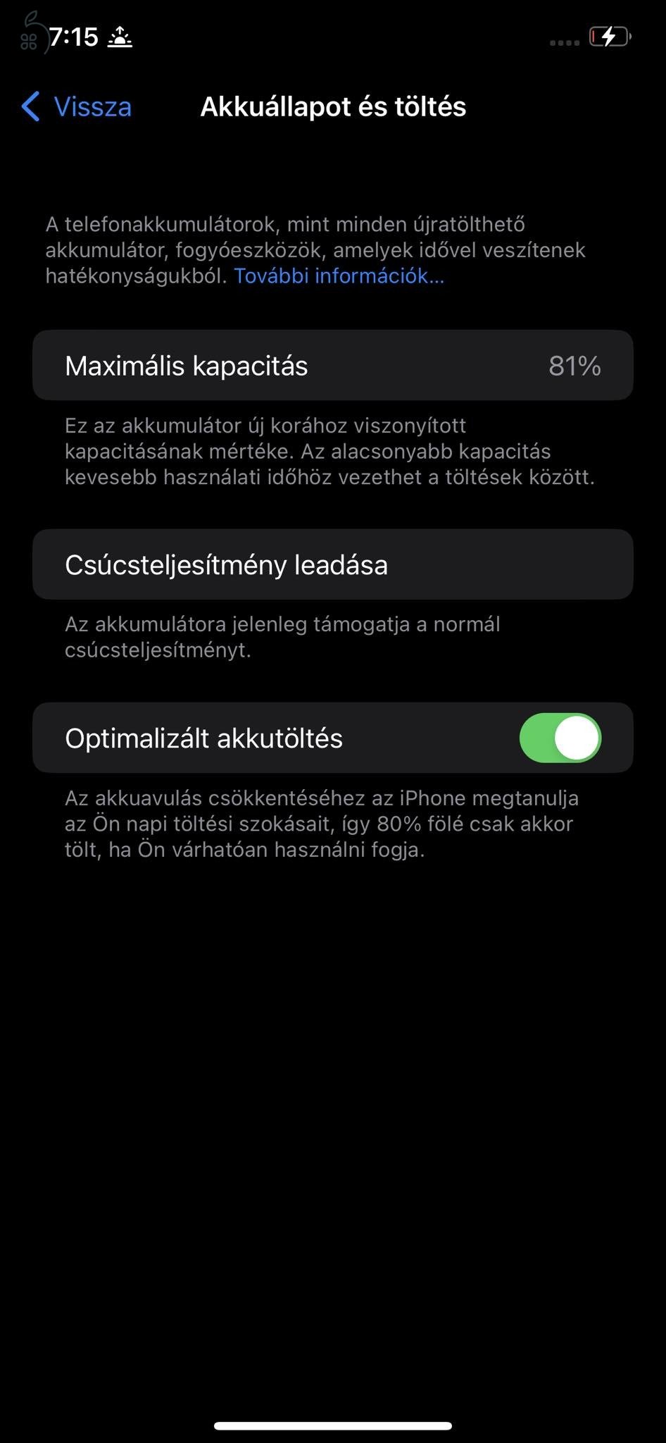 ELADÓ iPhone XS Max Space Grey 64GB Kártyafüggetlen (81% Akkumulátor)