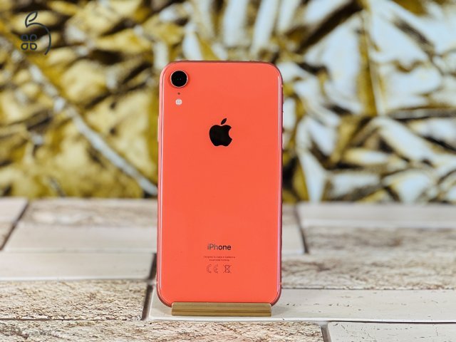 Eladó iPhone XR 64 GB Coral 100% aksi szép állapotú - 12 HÓ GARANCIA - L7185
