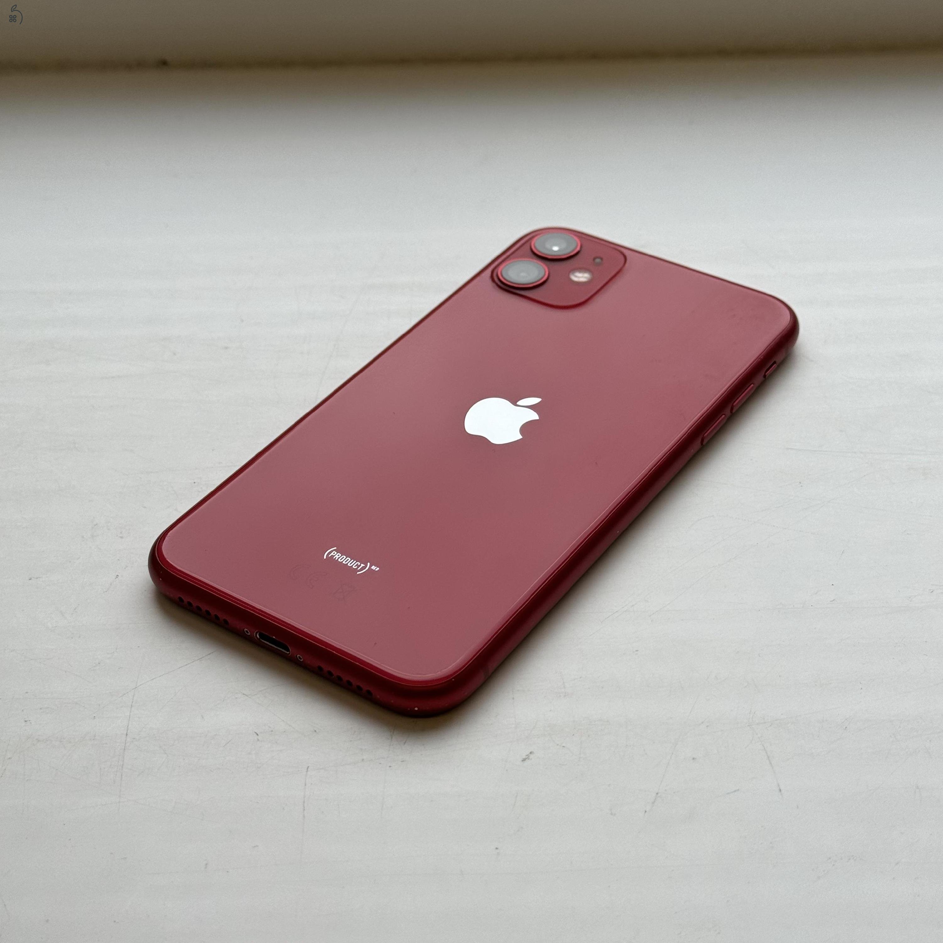 KARCMENTES iPhone 11 64GB Red - 1 ÉV Garancia , Kártyafüggetlen