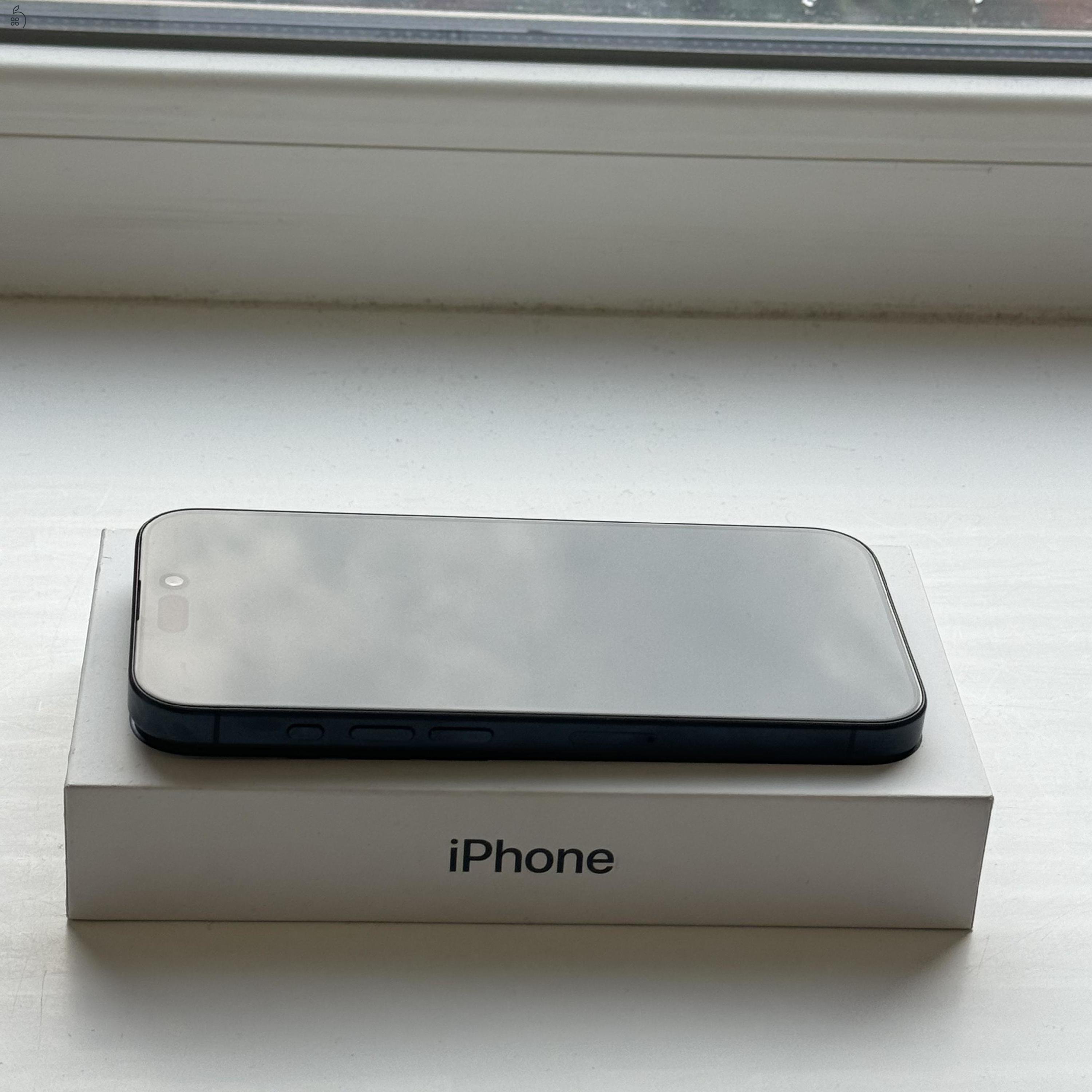 HIBÁTLAN iPhone 15 Pro 256GB Blue Titanium - 1 ÉV GARANCIA , Kártyafüggetlen, 100% Akkumulátor