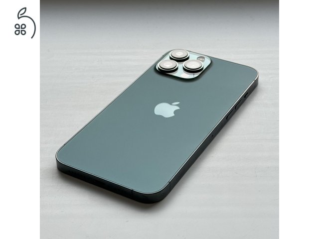GYÖNYÖRŰ iPhone 13 Pro Max 128GB Alphine Green- 1 ÉV GARANCIA, Kártyafüggetlen, 99% Akkumulátor
