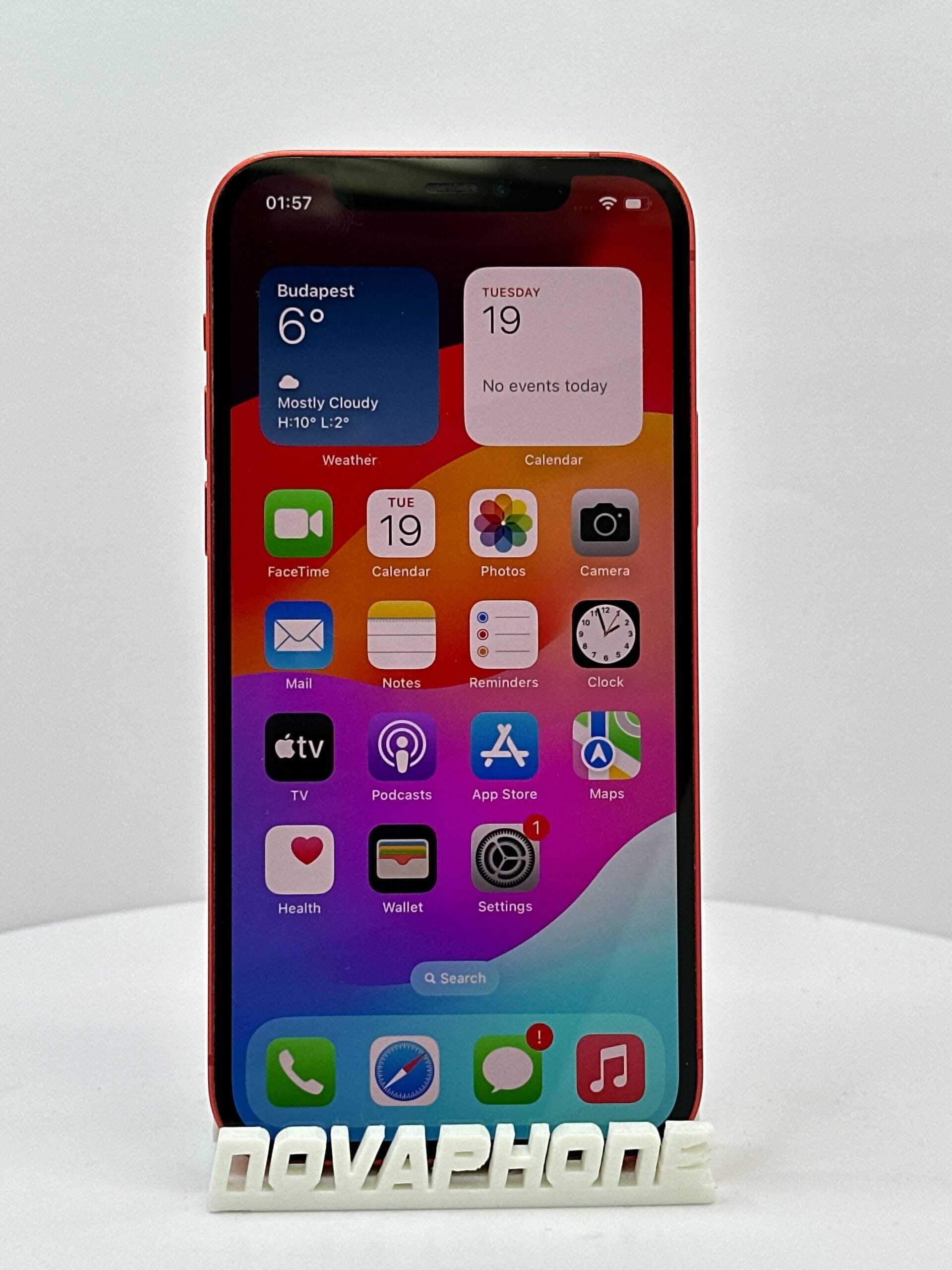 Apple iPhone 12 (64GB)  - Akku: 100% - Szín: Piros