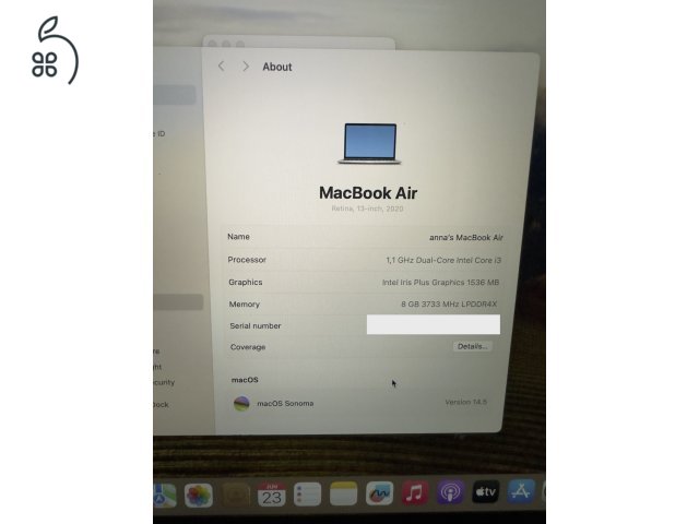 Macbook Air Retina 2020 Intel i3 (A2179) 512GB