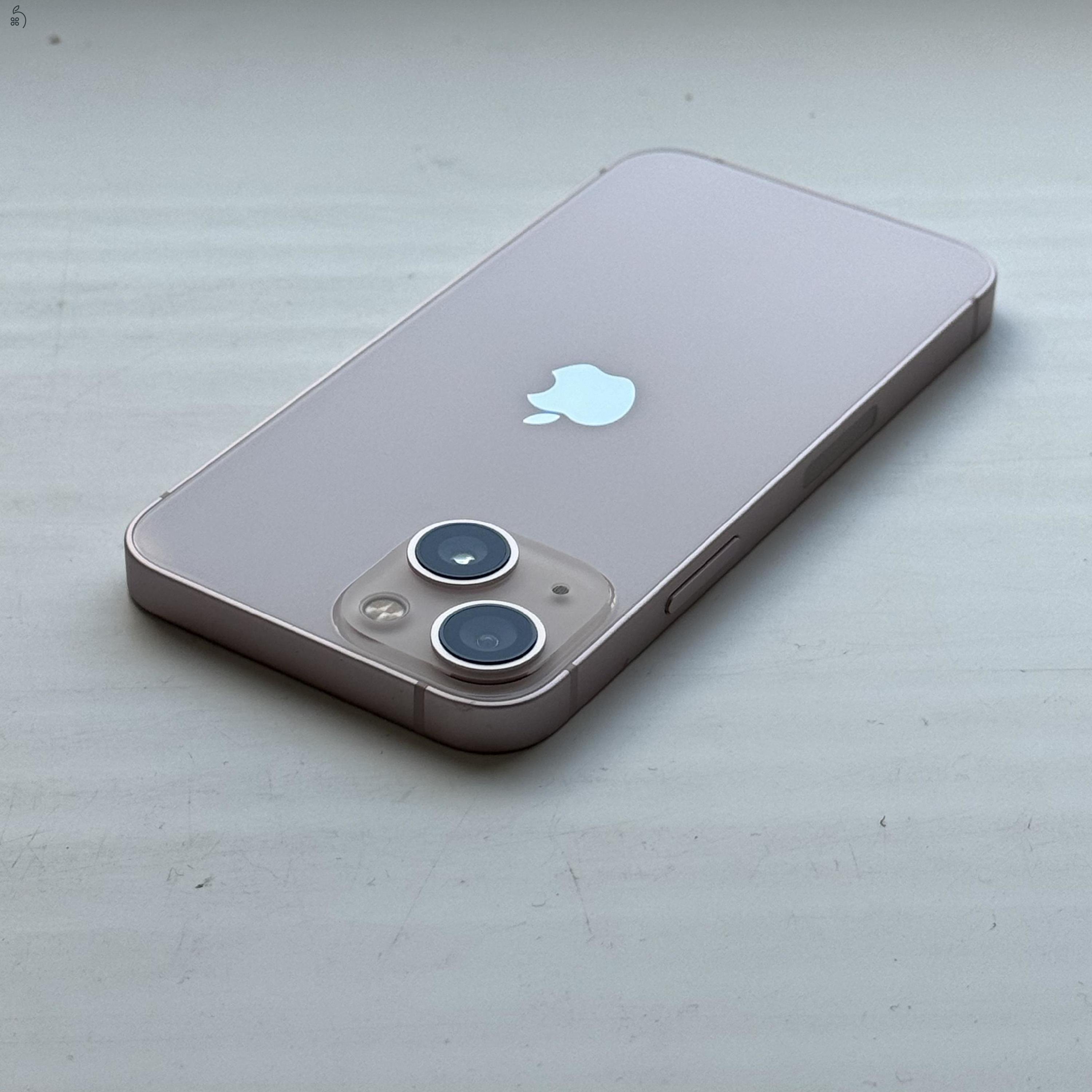 GYÖNYÖRŰ iPhone 13 mini 256GB Pink - 1 ÉV GARANCIA , Kártyafüggetlen, 85% Akkumulátor 