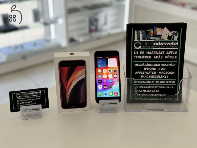 iPhone SE 2020 64GB Red Független Nagyon Szép/1 hónap gar./p3485