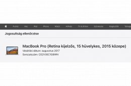 2015 Middle MacBook Pro 15″ | i7 | 16GB | 256GB szép állapotban,