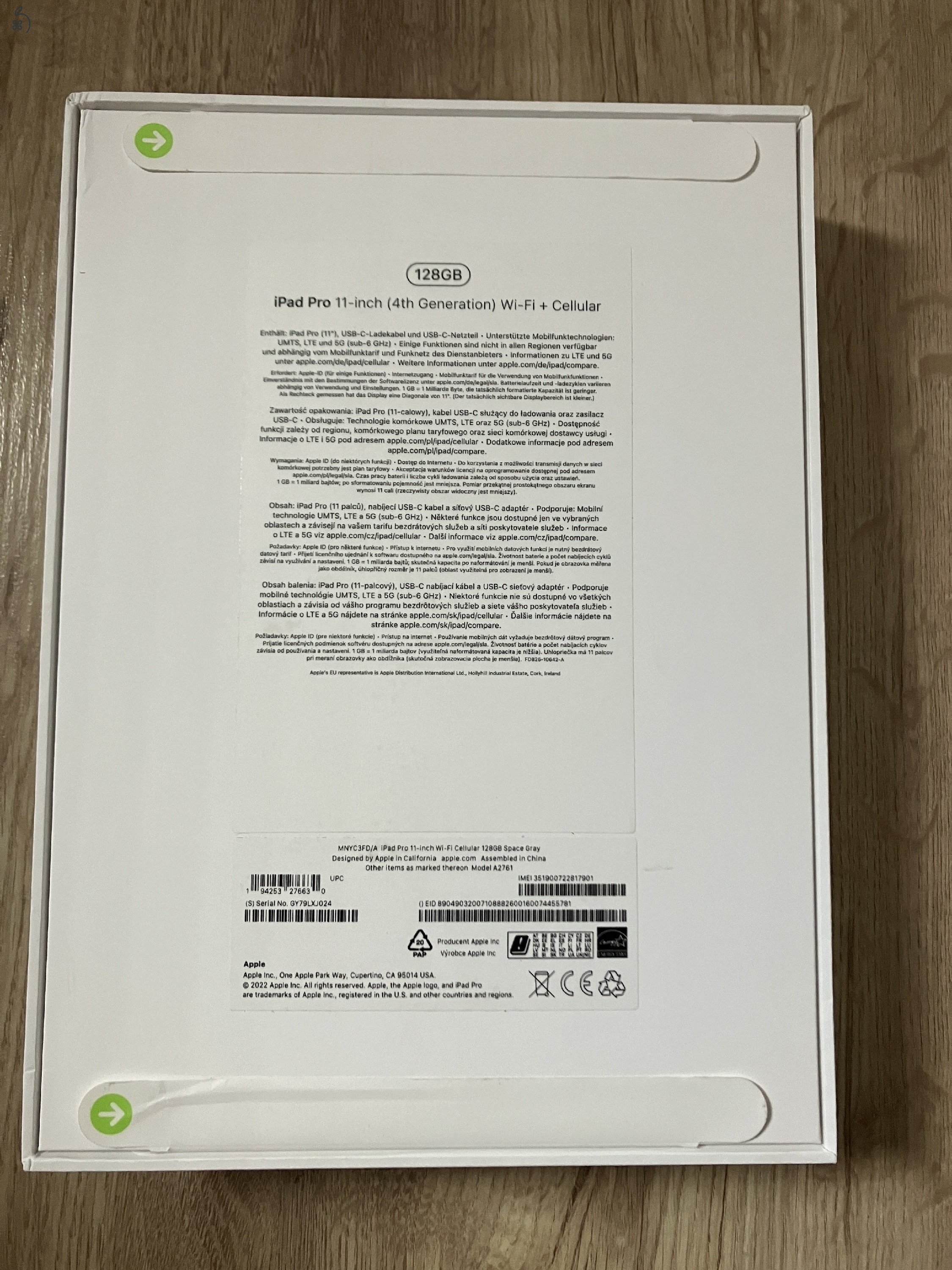 [bontatlan] iPad Pro 11’ (gen. 4) wifi+cell. 128GB