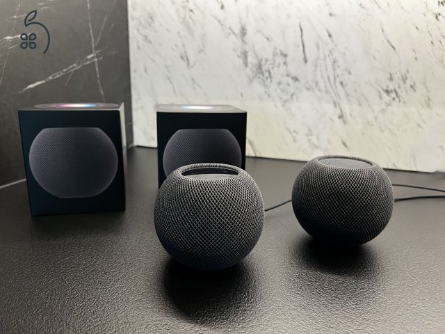 2 db HomePod Mini asztoszürke színben, Apple garancia, tökéletes állapotban