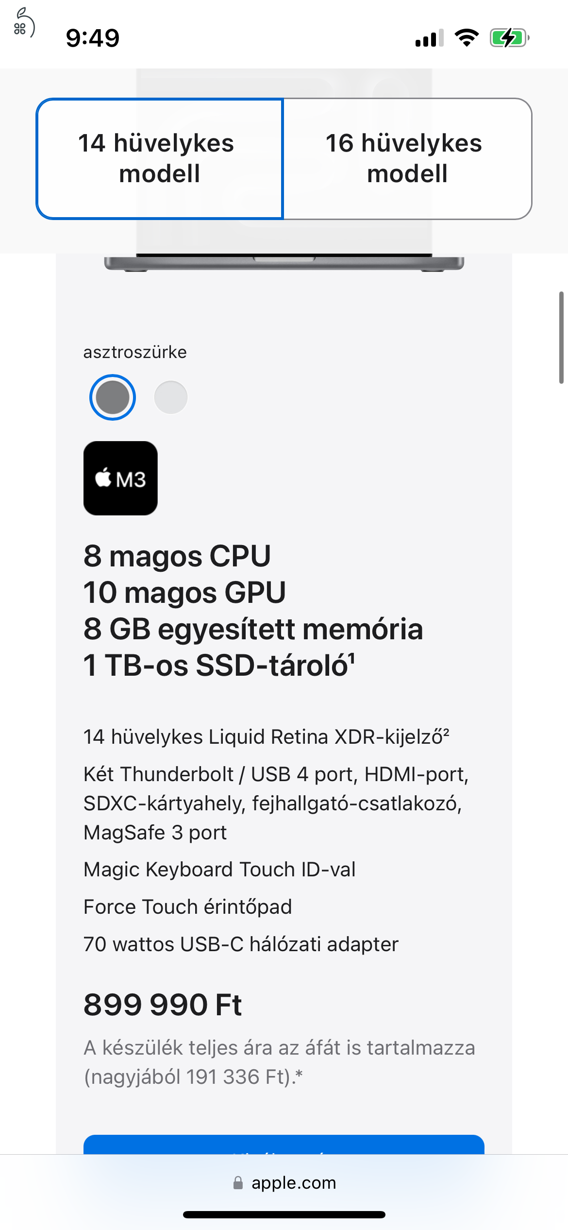 Nézz be ! M3 Chip - MacBook Pro 14