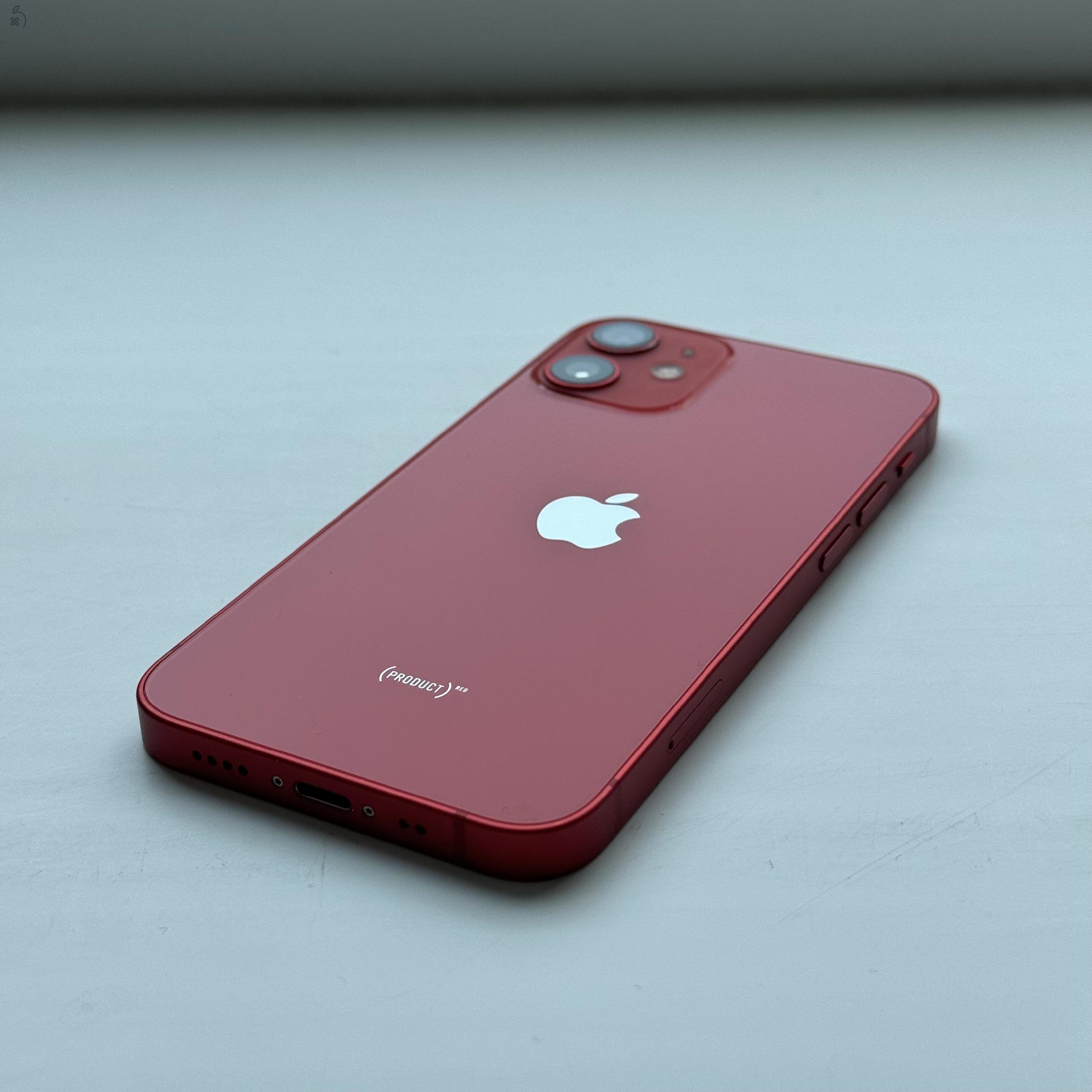 iPhone 12 mini 128GB Red - 1 ÉV GARANCIA, Kártyafüggetlen, 86% Akkumulátor