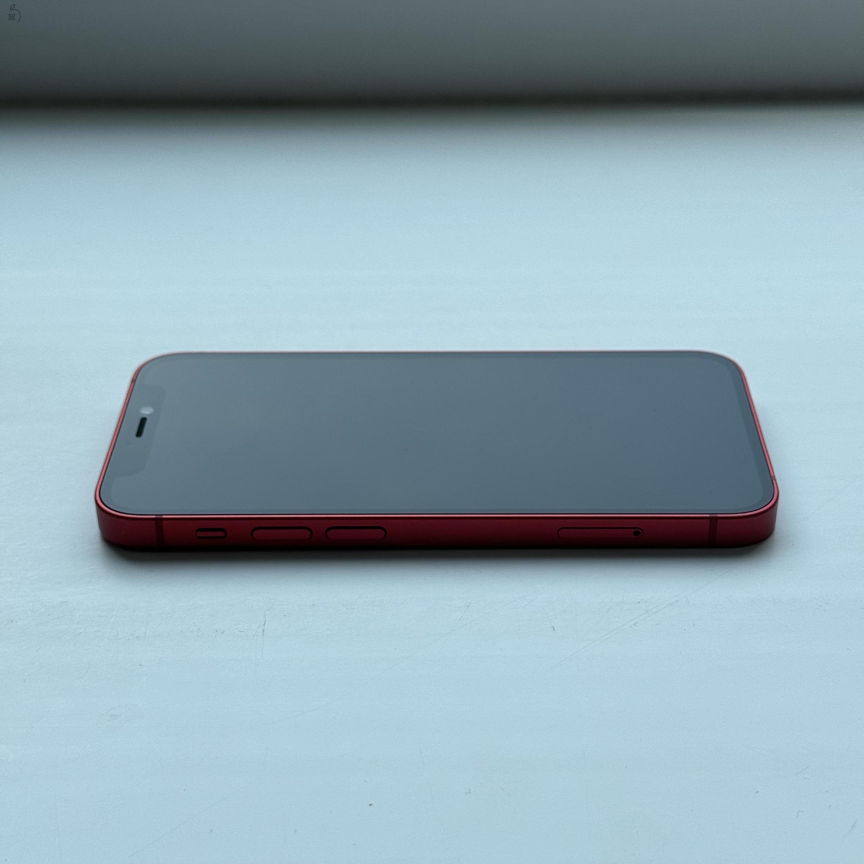 iPhone 12 mini 128GB Red - 1 ÉV GARANCIA , Kártyafüggetlen , 84% akkumulátor