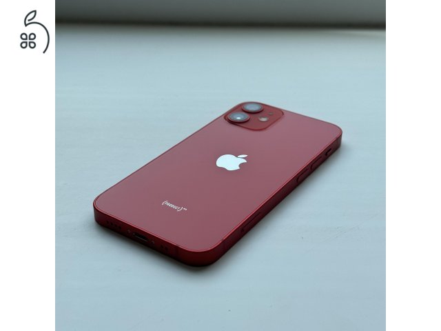 iPhone 12 mini 128GB Red Kártyafüggetlen, 1 ÉV GARANCIA, 83% Akkumulátor