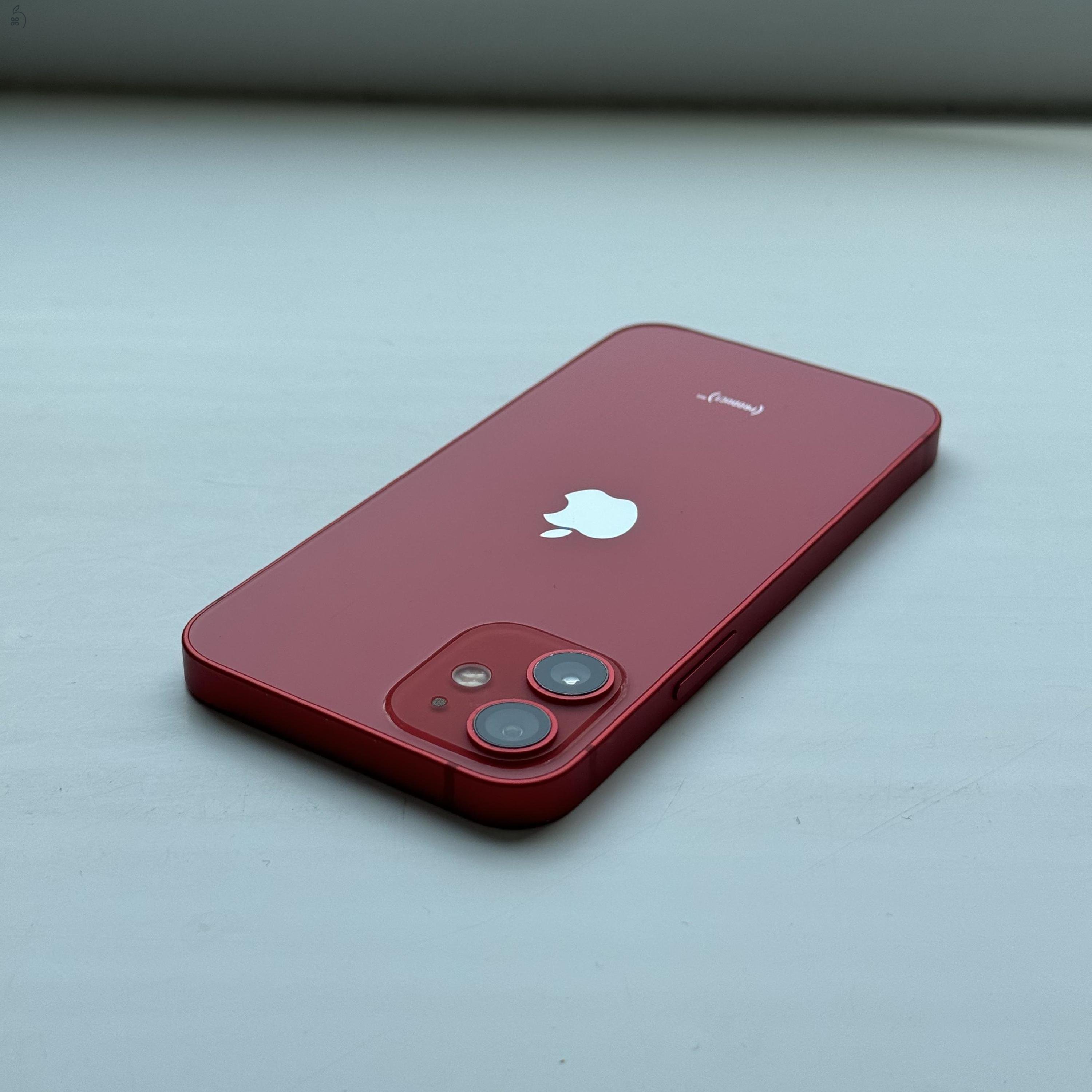 iPhone 12 mini 128GB Red Kártyafüggetlen, 1 ÉV GARANCIA, 83% Akkumulátor