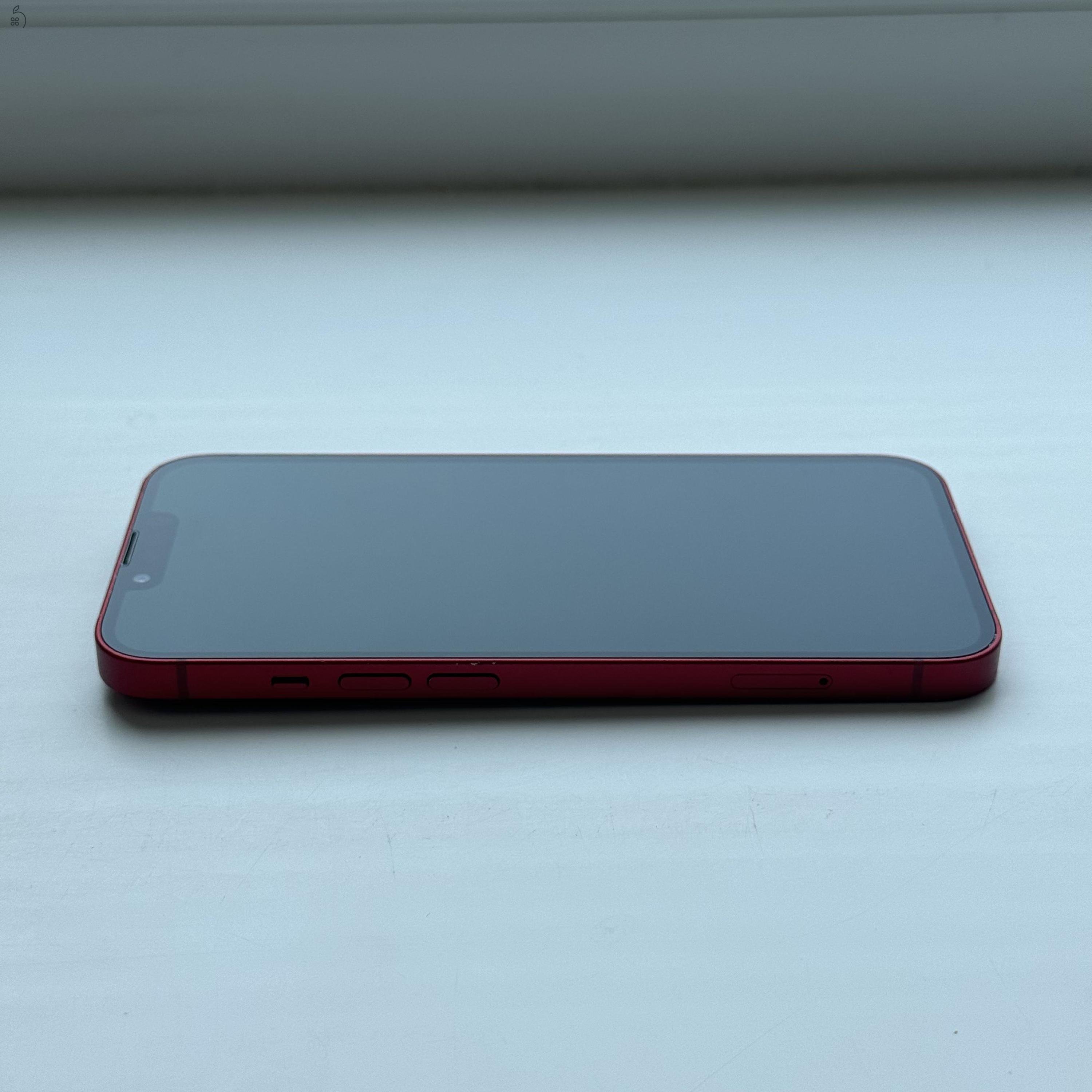 iPhone 13 128GB Red - Kártyfüggetlen, 1 ÉV GARANCIA, 87% Akkumulátor