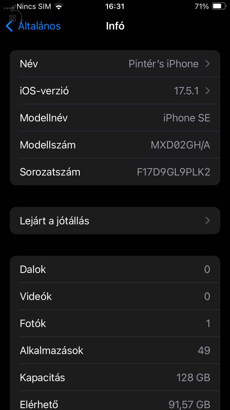 iPhone SE 2nd gen 2020 128GB kártyafüggetlen