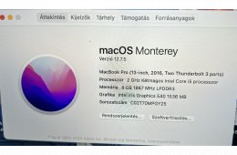 Mabook Pro 2016 - 2Ghz i5 - 8GB - Magyar billentyűzet