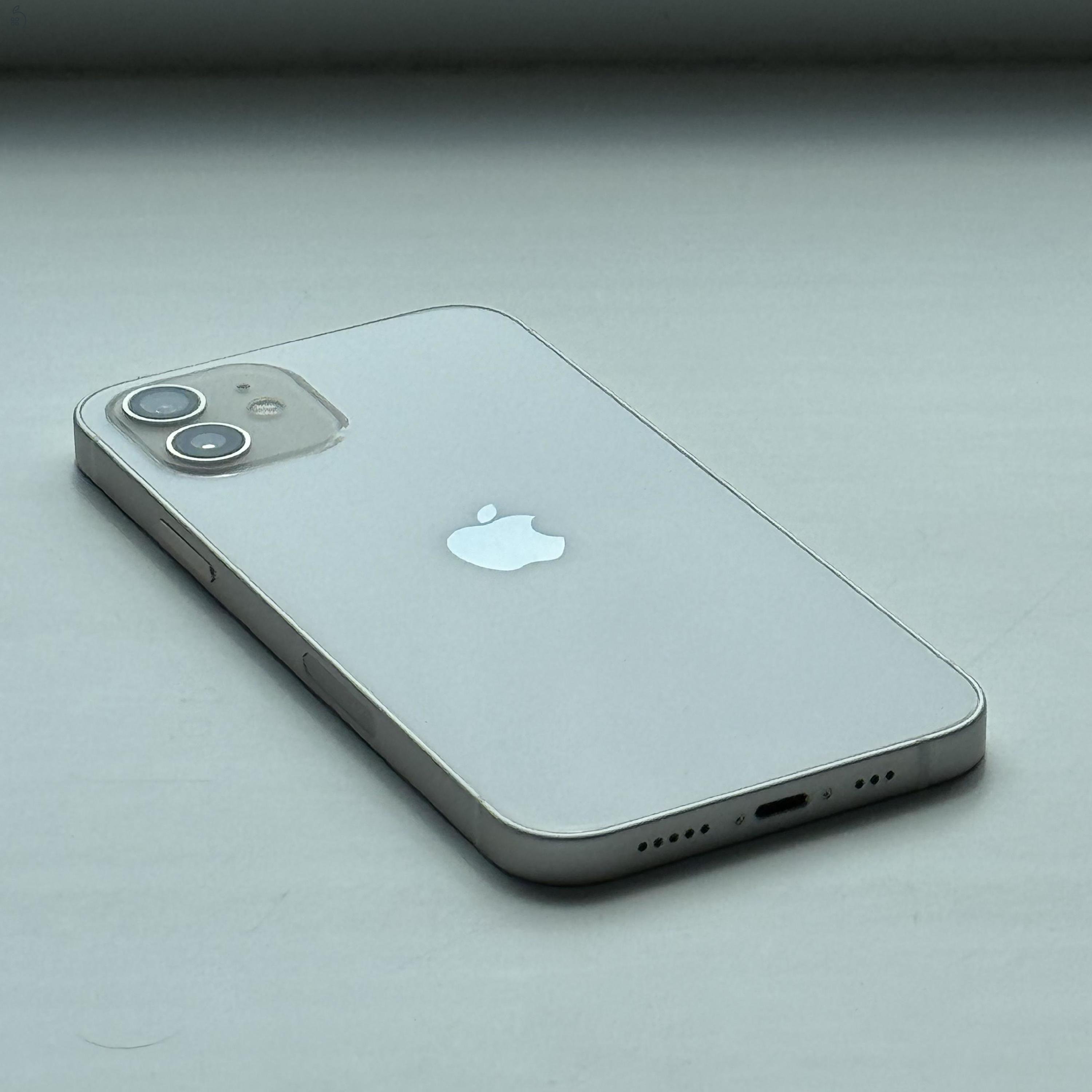 HIBÁTLAN iPhone 12 64GB White - Kártyfüggetlen, 1 ÉV GARANCIA, 100% Akkumulátor 