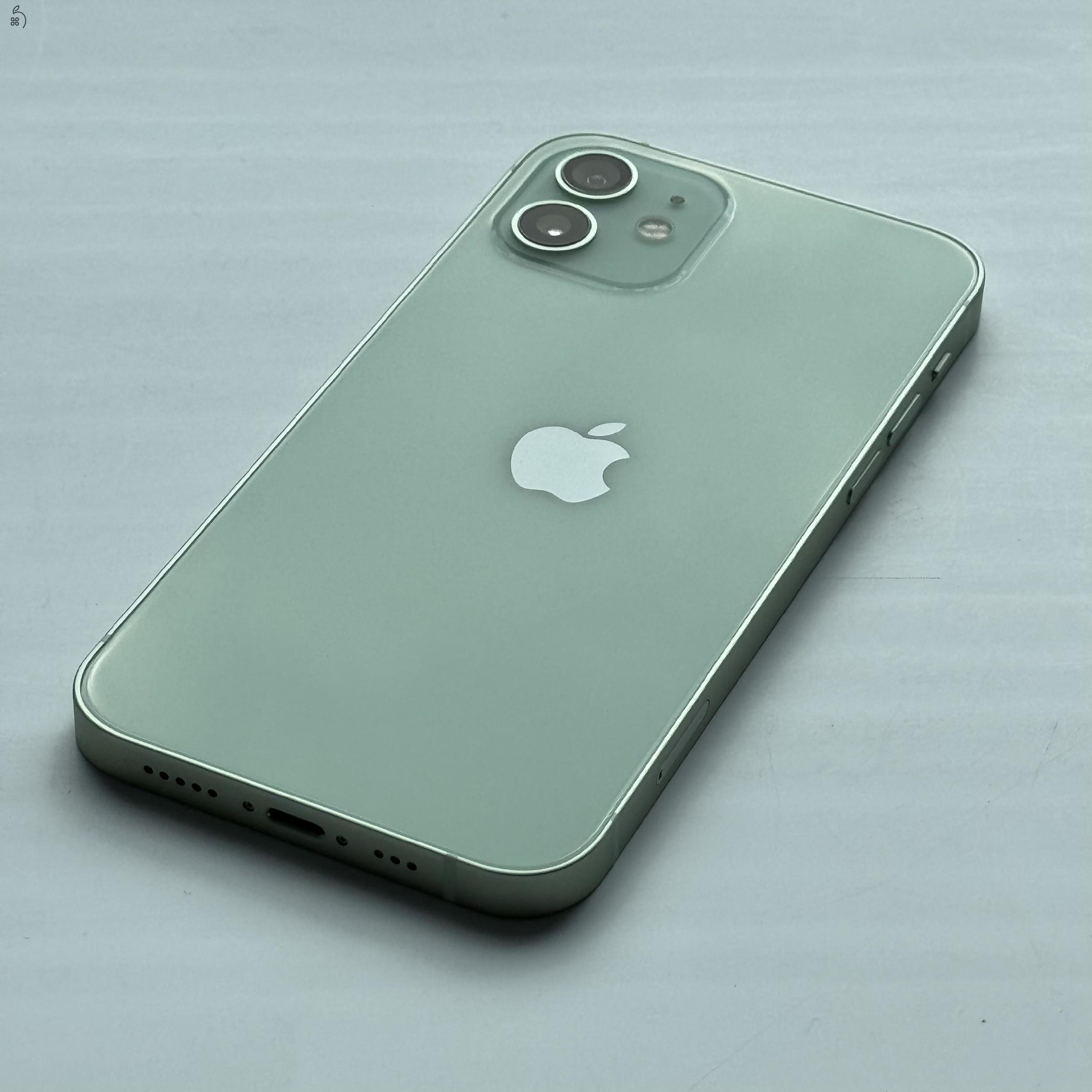 HIBÁTLAN iPhone 12 64GB Green - Kártyfüggetlen, 1 ÉV GARANCIA, 100% Akkumulátor