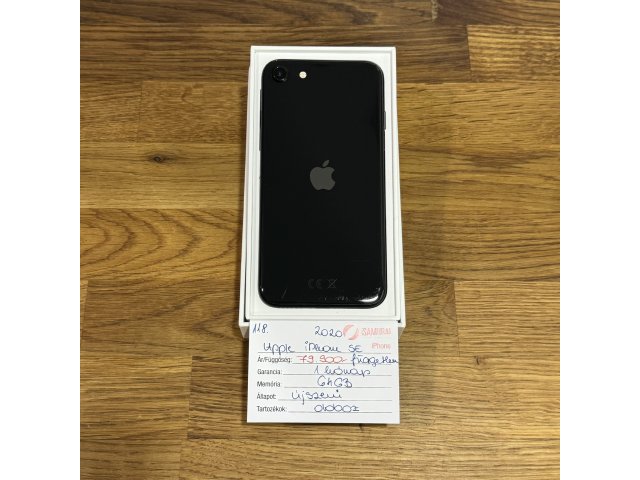 118. Apple iPhone SE 2020 - 64 GB - Fekete -  Független