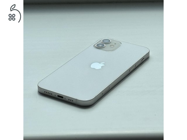 HIBÁTLAN iPhone 12 64GB White - 1 ÉV GARANCIA, Kártyafüggetlen, Garanciával, 100% Akkumulátor