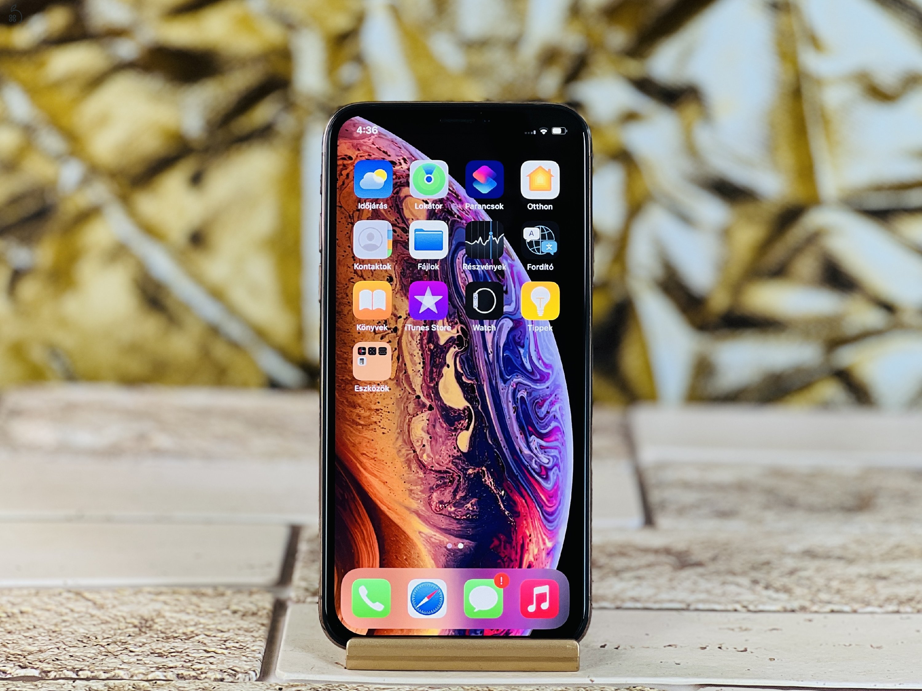 Eladó iPhone XS 64 GB Gold 100% aksi szép állapotú - 12 HÓ GARANCIA - S1726