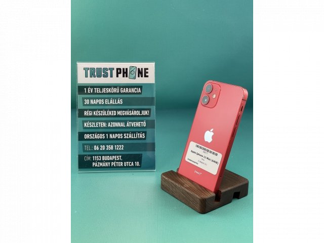 !! 1 ÉV GARANCIA !! Apple Iphone 12 Mini Piros 64GB – K4217 – 86% AKKU