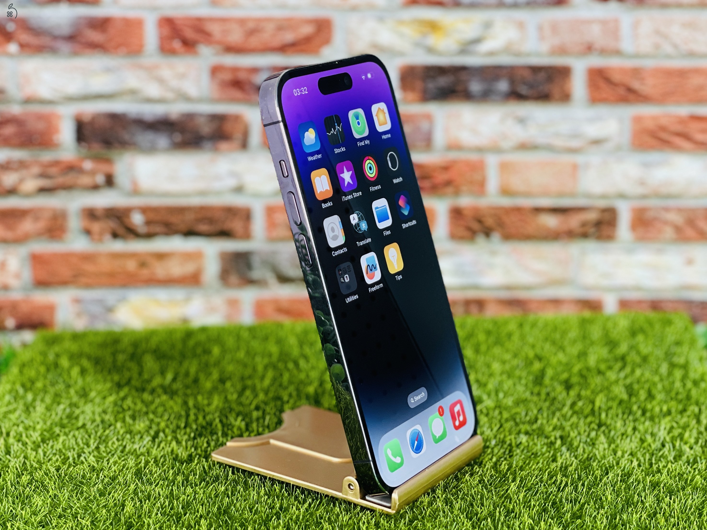 Eladó iPhone 14 Pro 256 GB Deep Purple szép állapotú - 12 HÓ GARANCIA - 1763