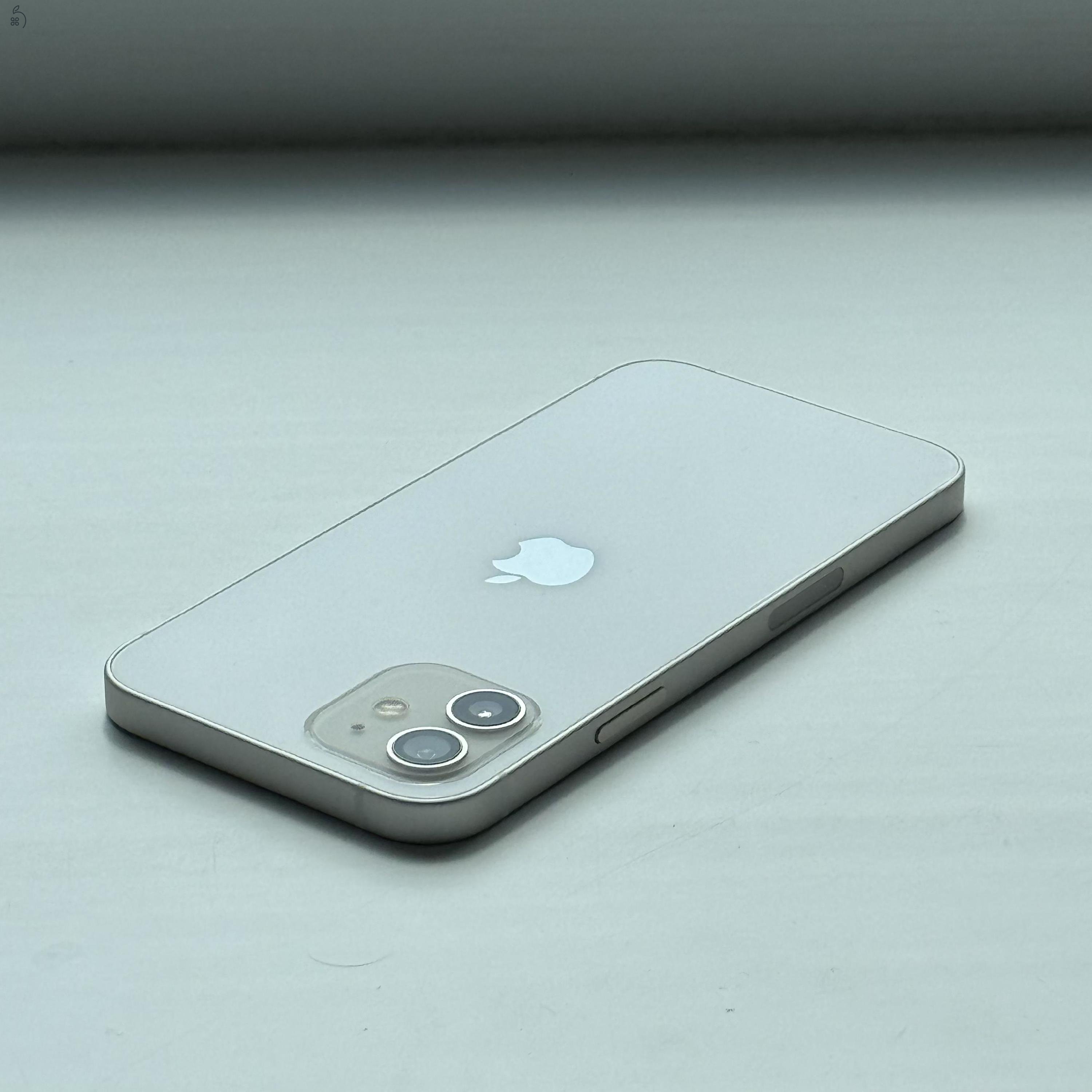 HIBÁTLAN iPhone 12 64GB White -1 ÉV GARANCIA, Kártyafüggetlen, 100% Akkumulátor