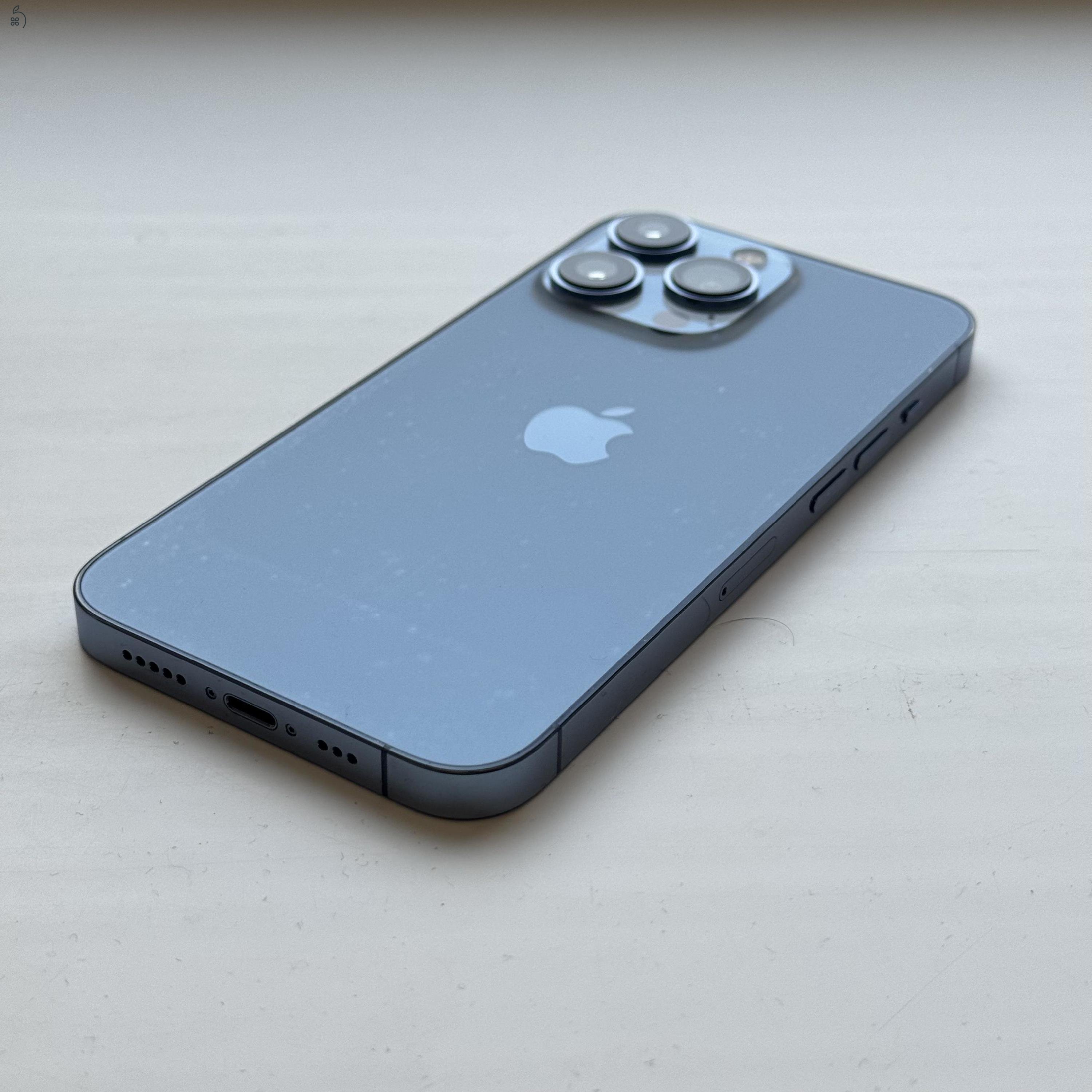 iPhone 13 Pro 128GB Sierra Blue - 1 ÉV GARANCIA, Kártyafüggetlen, 94% akkumulátor