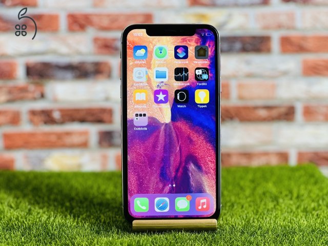 Eladó iPhone X 64 GB Silver 100% aksi szép állapotú - 12 HÓ GARANCIA - 1767