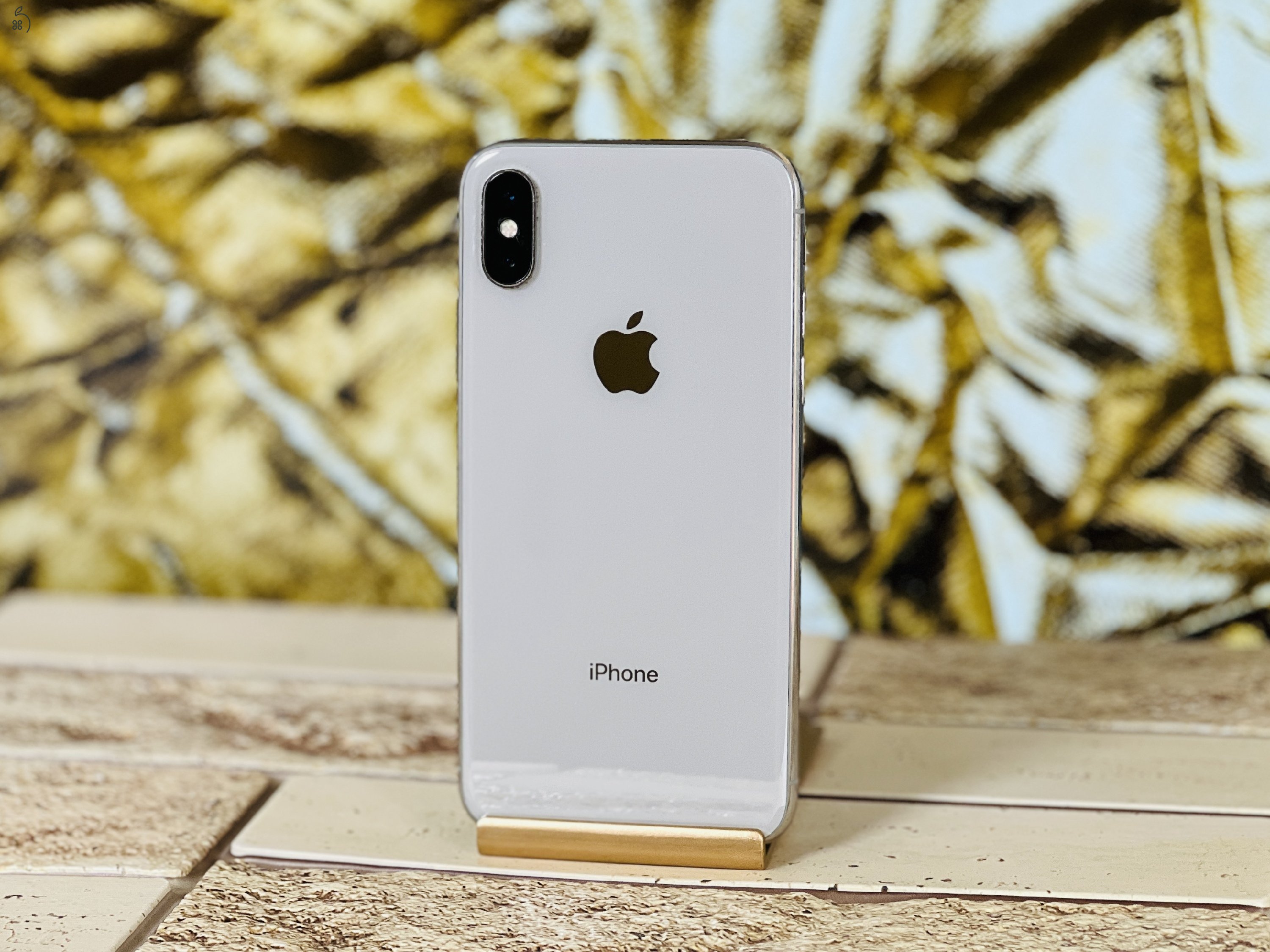 Eladó iPhone X 64 GB Silver 100% aksi szép állapotú - 12 HÓ GARANCIA - S1735