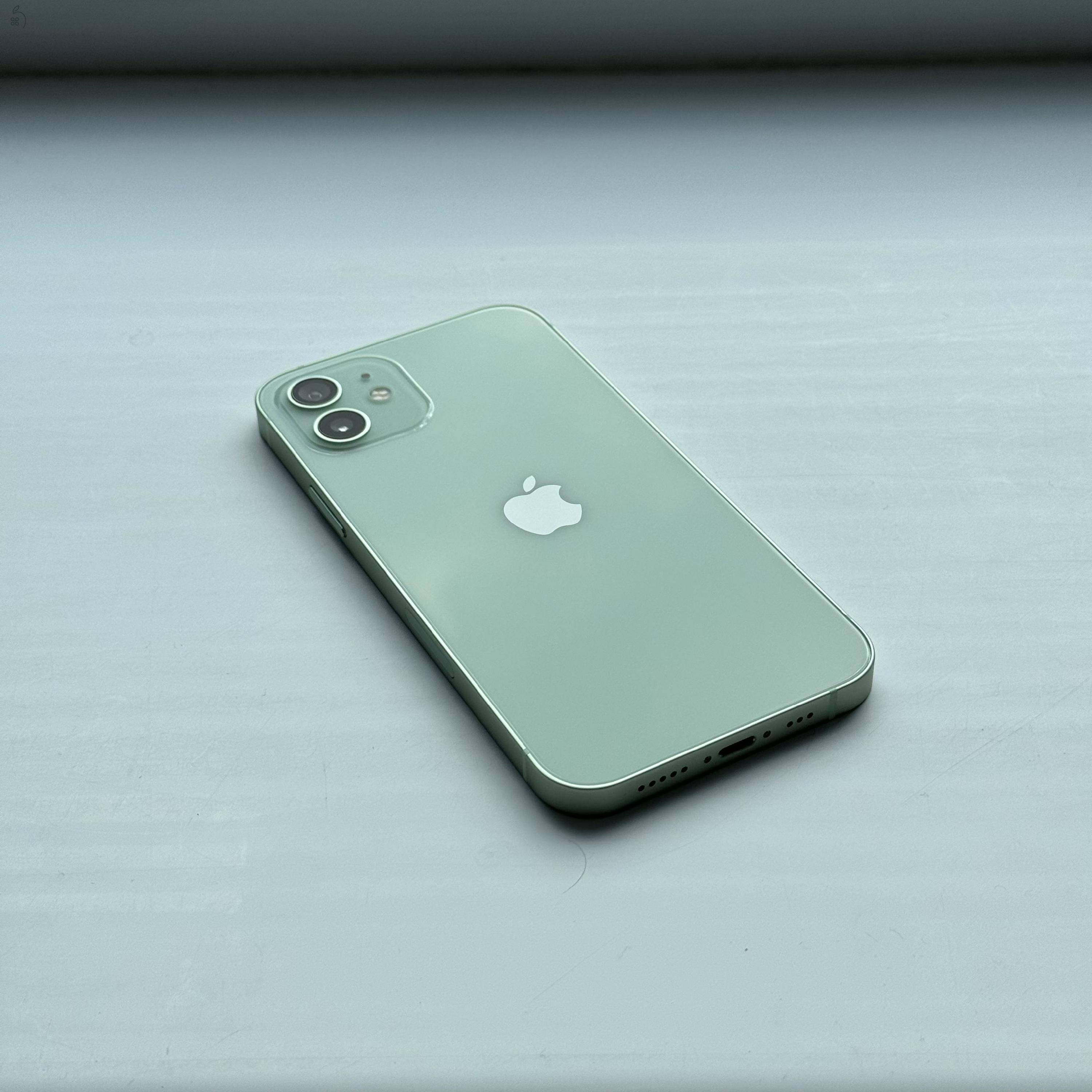 iPhone 12 64GB Green - 1 ÉV GARANCIA, Kártyafüggetlen, 100% Akkumulátor