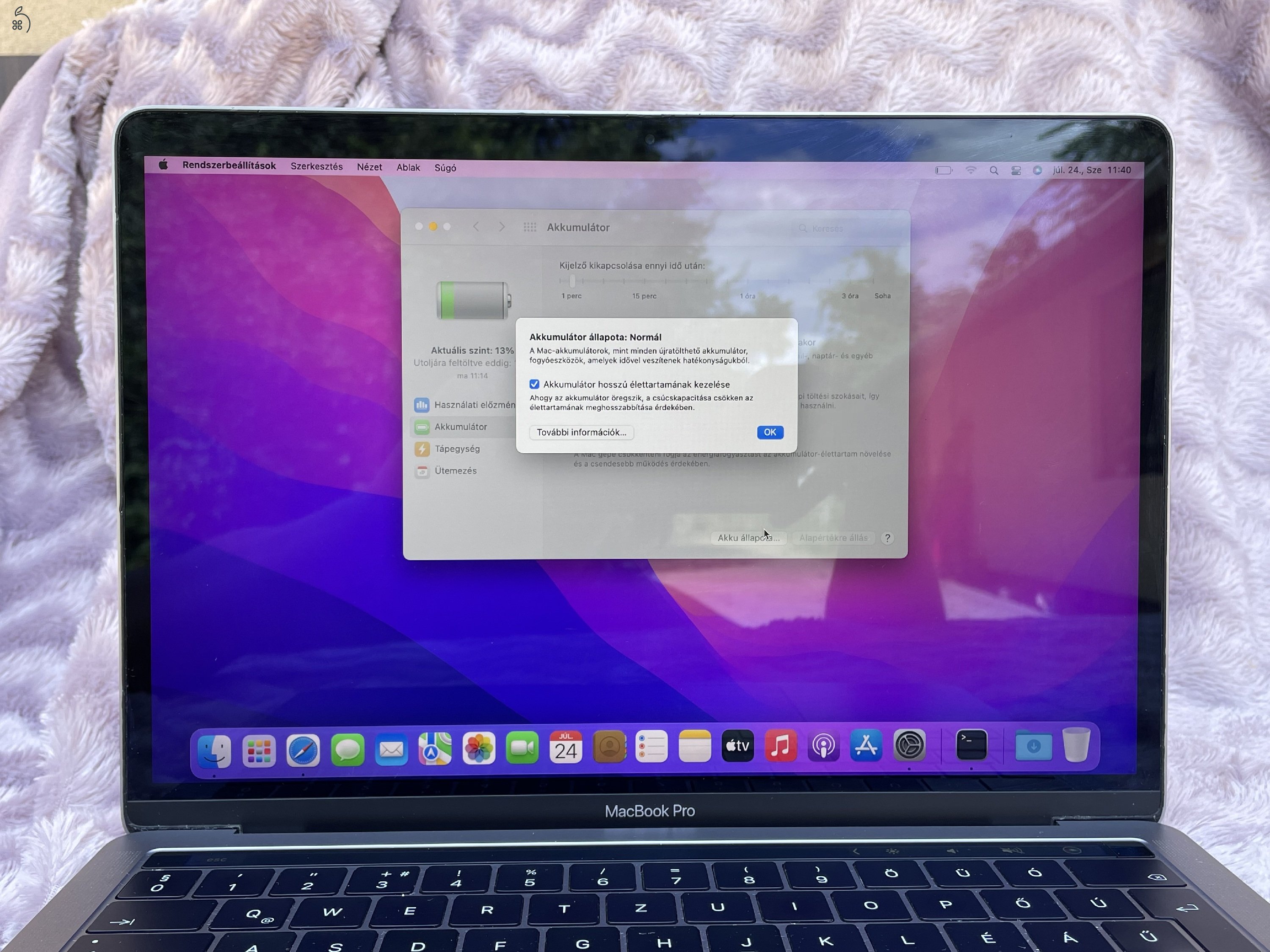 MacBook Pro 13'TouchBar - 2016/8GB/256SSD