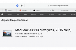 Karcmentes 1.tulaj Macbook Air 13 i5 (2015) 8gb RAM 256gb SSD