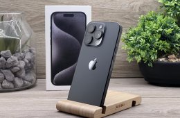 Hibátlan iPhone 15 Pro Black Titanium 128GB 1 ÉV Garanciával Számlával Aksi 100%