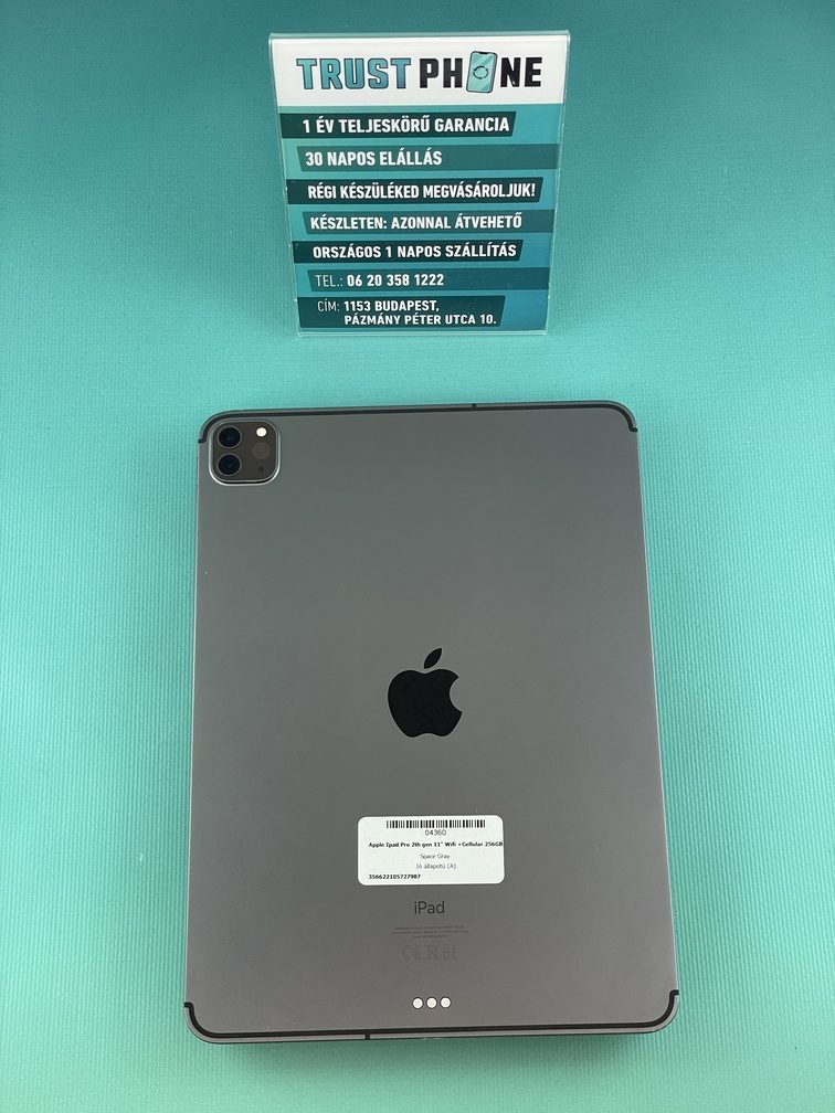 !! 1 ÉV GARANCIA !! Apple Ipad Pro 2th gen 11″ Wifi + Cellular 256GB  – K4360