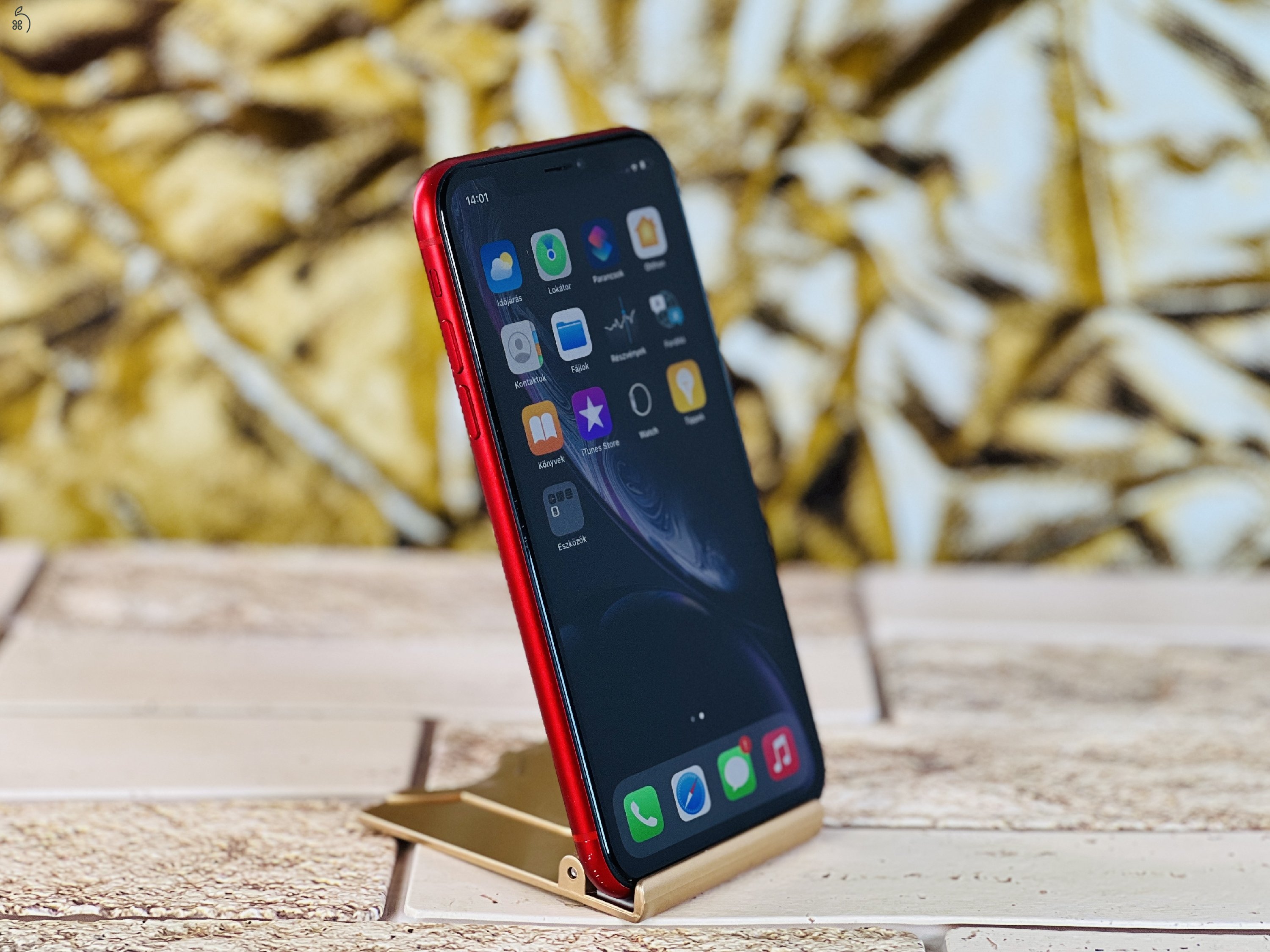Eladó iPhone XR 128 GB PRODUCT RED szép állapotú - 12 HÓ GARANCIA - S1821