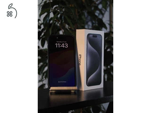 Iphone 15 Pro, Hibátlan-Új, 100% Akku, 10 hó garanciával, 256-GB