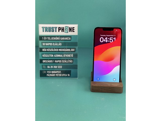 !! 1 ÉV GARANCIA !! iPhone 13 Pro Sierra Blue 128 GB – BM195 – 100% AKKU