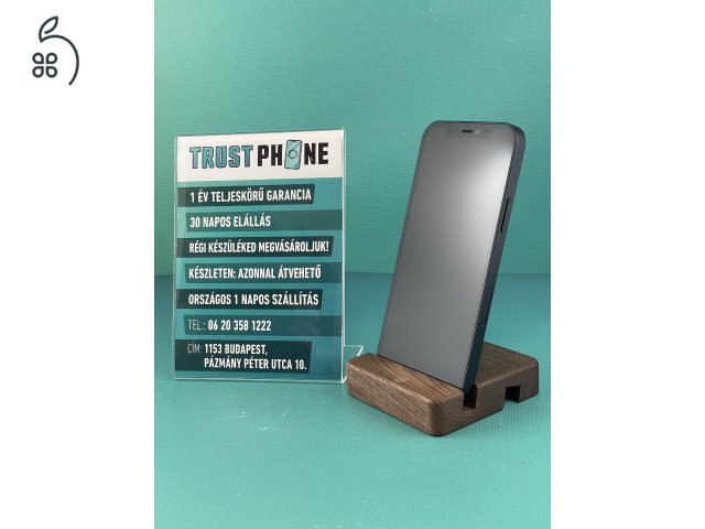 !! KIÁRUSÍTÁS !! Iphone 12 Fekete 128GB 100% Akkumulátor. WWW.TRUSTPHONE.HU