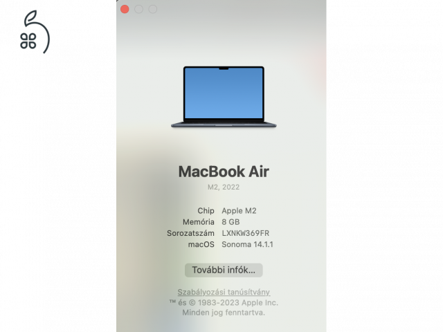 MacBook Air M2 256GB   8GB RAM 