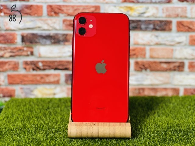 Eladó iPhone 11 64 GB PRODUCT RED 100% aksi szép állapotú - 12 HÓ GARANCIA - 056