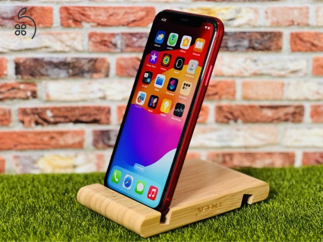 Eladó iPhone 11 64 GB PRODUCT RED 100% aksi szép állapotú - 12 HÓ GARANCIA - 056